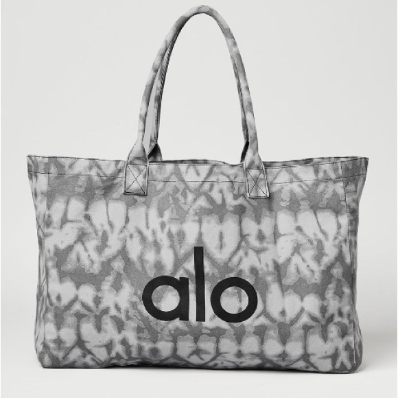 ALO Yoga Handbags - NWT * Alo Grey Tie Dye Canvas Tote Bag